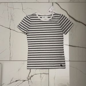Abercrombie Kids black and white striped shirt